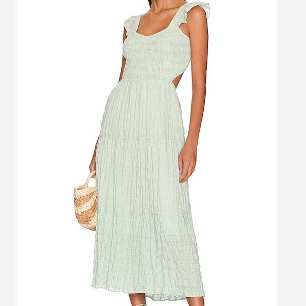 Mint Green Ruffle Maxi Dress